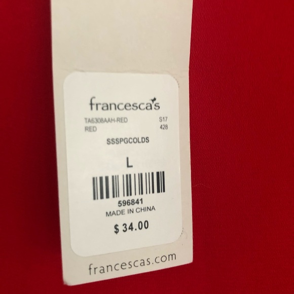 NWT gorgeous women’s red top lg - Picture 5 of 7